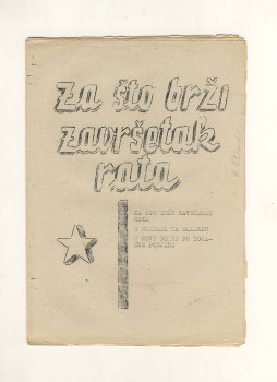 Brošura: Za što brži završetak rata